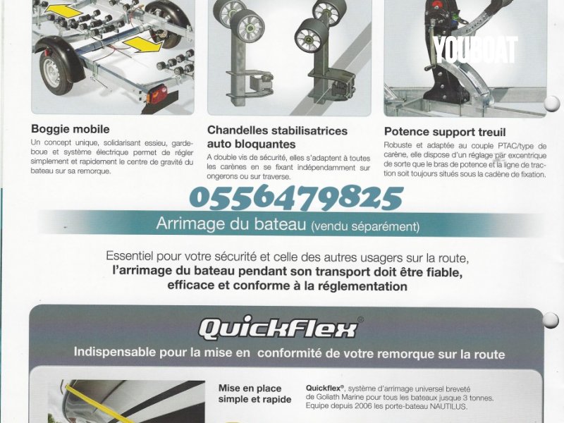 REMORQUE SATELLITE MX111S-55,60,65 870Kg charge utile 1 150Kg PTAC  -  - 2.891 €