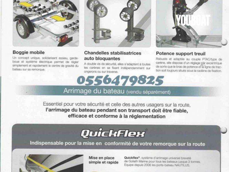 REMORQUE SATELLITE MX202S-65,70,75  1 550Kg charge utile 2000Kg PTAC  -  - 4.596 €