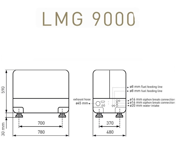 Lombardini NEW LMG9000 8kW 10kVA Single Phase 50Hz Marine Diesel Generator - Lombardini (Die.) - 2021 - 7.440 £