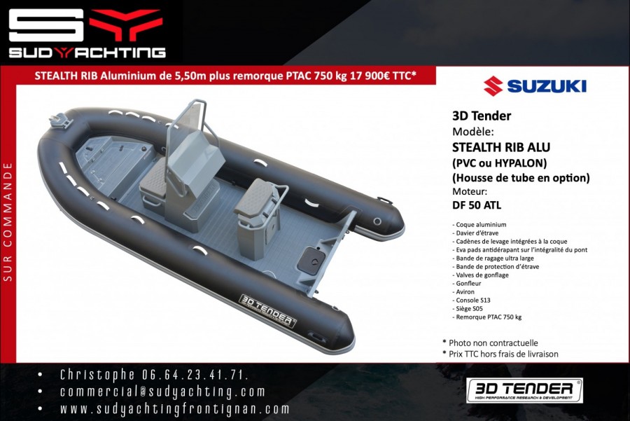 3D Tender Stealth RIB 550 